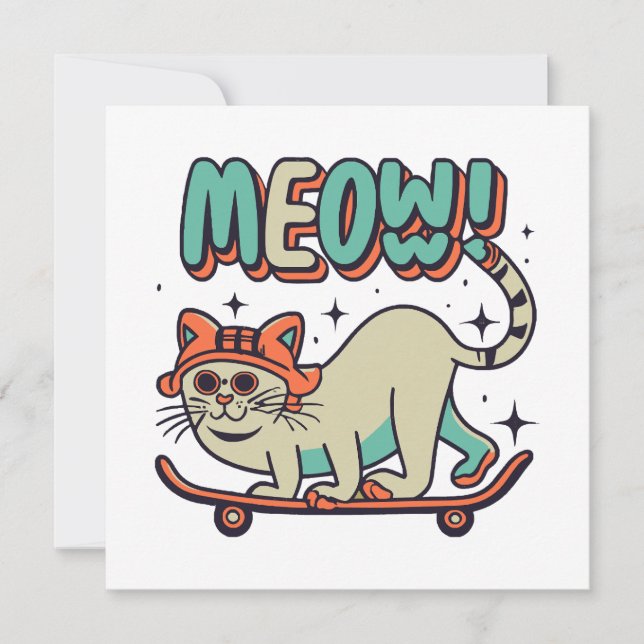 Katt Skridsko Meow (Framsida)