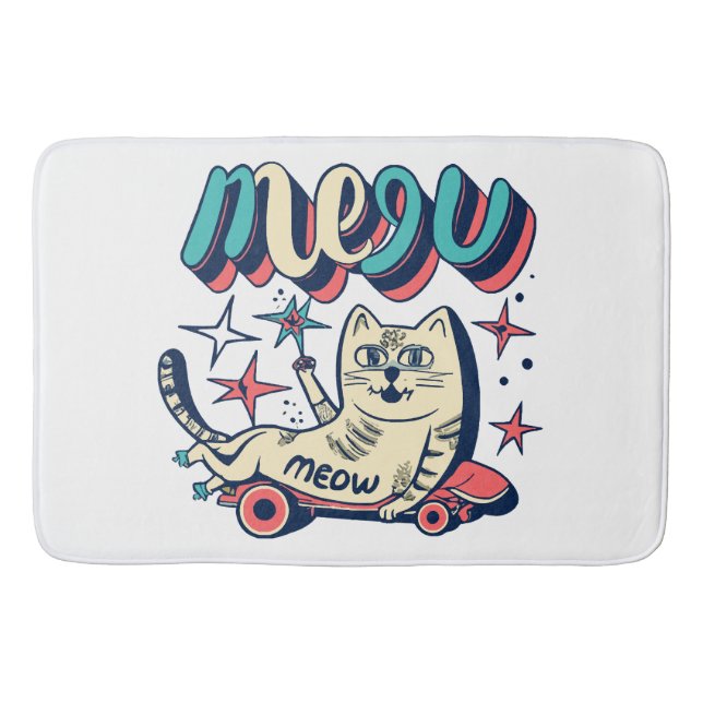 Katt Skridsko Meow Badrumsmatta (Framsidan)