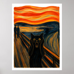 Katt skriker poster