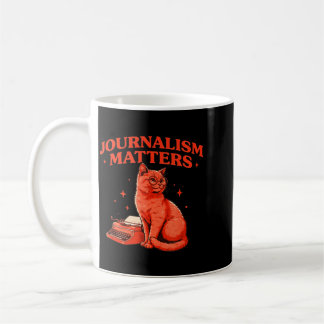 Katt skrivmaskin - Journalistik är viktigt Kaffemugg