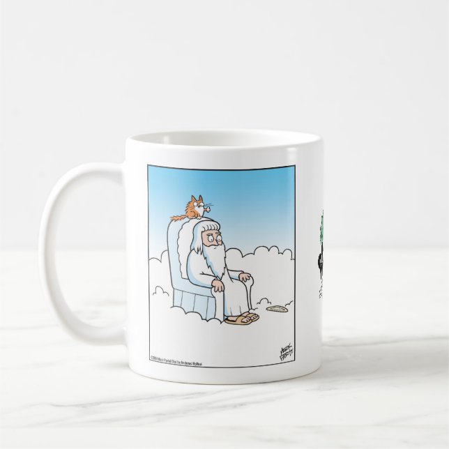 Katt slår av Guds gloria Kaffemugg (Vänster)