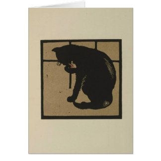 Katt Slickande Tassar Hälsningskort