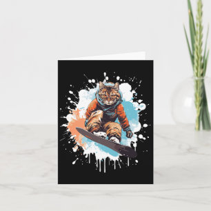 Katt Snowboarding Animal Snowboard, För manar Wo Kort
