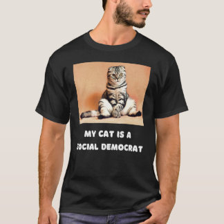 Katt Socialdemokratisk Politisk Humor Kvick T Shirt