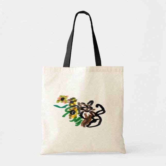Katt solblommor tygkasse (Framsidan)