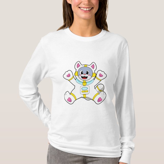 Katt som astronaut i Costume T Shirt (Framsida)