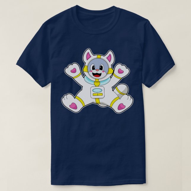 Katt som astronaut i kostym t shirt (Design framsida)