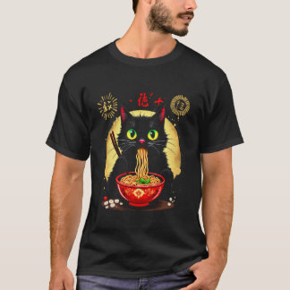 Katt som äter nudlar t shirt