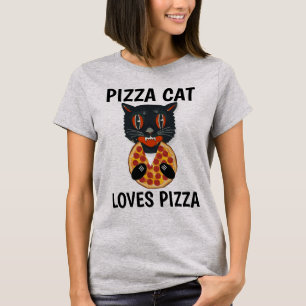 KATT SOM ÄTER PIZZA, Roliga T-shirts