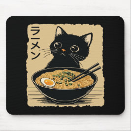 Katt som äter ramen musmatta