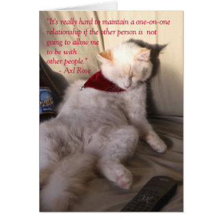 Katt som Axl Ro på monogami: Hälsningskort