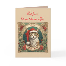 Katt som bär en tomteluva God Jul Fotoautomat
