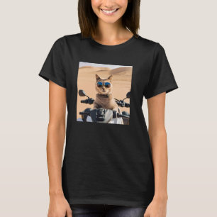 Katt som bär solglasögon i den arabiska öknen, Mat T Shirt