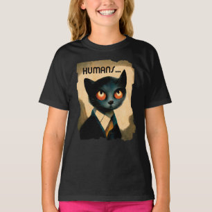 Katt som bärs av människor Art för katt över T-s T Shirt