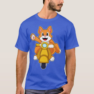 Katt som Biker med Scooter 1 T Shirt