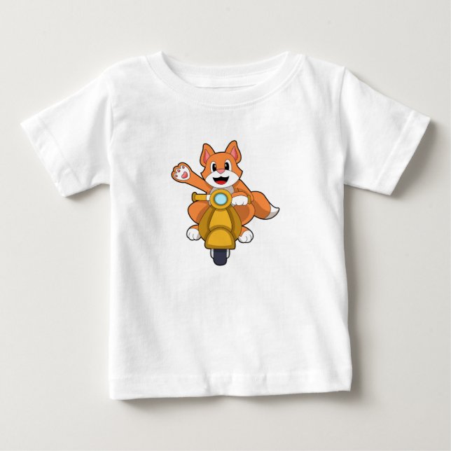 Katt som Biker med Scooter.PNG T Shirt (Framsida)