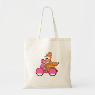 Katt som Biker med Scooter.PNG Tygkasse