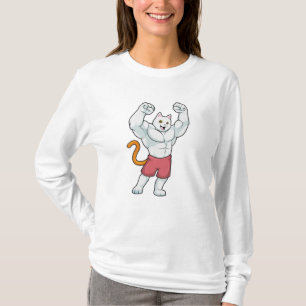 Katt som Bodybuilding med stora muskler T Shirt