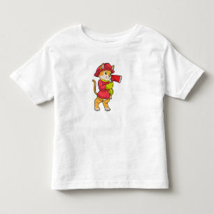 Katt som brandman med Ax T Shirt