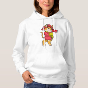 Katt som brandman med Ax T Shirt