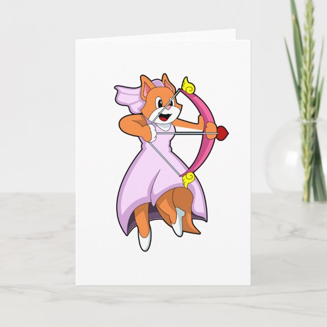 Katt som Bride med Bröllop dress.PNG Kort (Framsida)