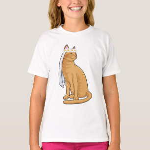 Katt som brud med slöja t shirt