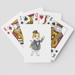 Katt som brudgumme med band casinokort