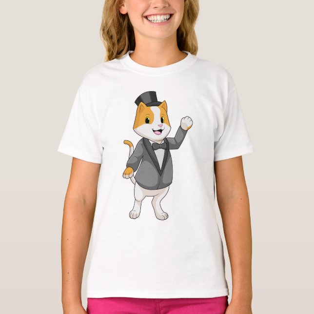 Katt som brudgumme med band t shirt (Framsida)