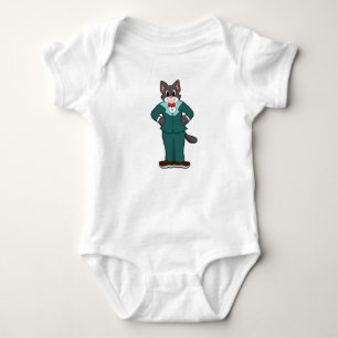 Katt som brudgumme med kostym och band t shirt