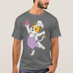 Katt som Cook med kokning av apron Muffin T Shirt