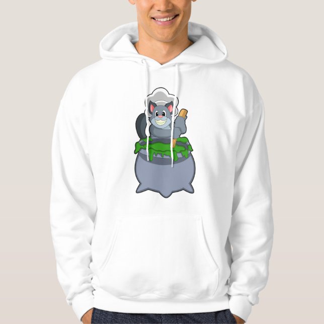Katt som Cook med Magic-potion Hoodie (Framsida)