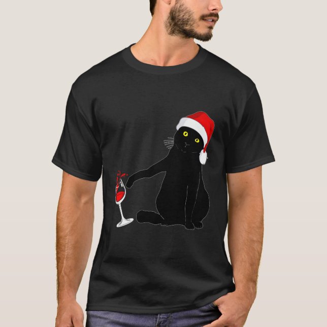 Katt som det för Vin T Shirt (Framsida)
