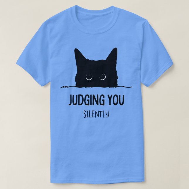Katt som dömer dig tyst t shirt (Design framsida)