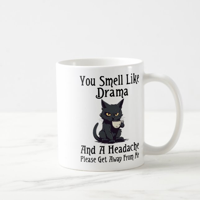 Katt som Drama och huvudvärk Kaffemugg (Höger)