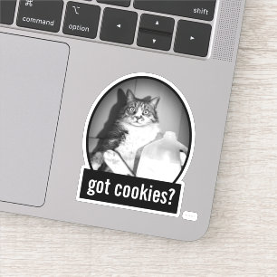 Katt som dricker Mjölk från sot Klistermärken
