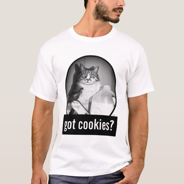Katt som dricker Mjölk från sot T Shirt (Framsida)