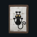 Katt som faller ner roligt tecknade figurer<br><div class="desc">Roligt Black Cat-Tecknaden Fallar ner en mur - eller en ridå - och spottar allt! Ursprungligen Skapat på Vector Graphic Art Technique. Design Copyright BluedarkArt ChameleonArt.</div>