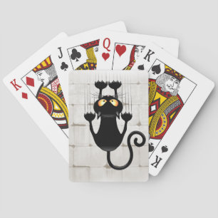 Katt som faller ner roligt tecknade figurer casinokort