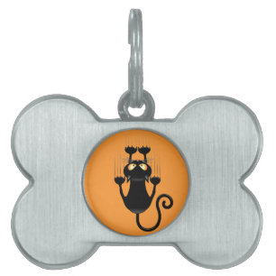 Katt som faller ner roligt tecknade figurer ID-bricka husdjur