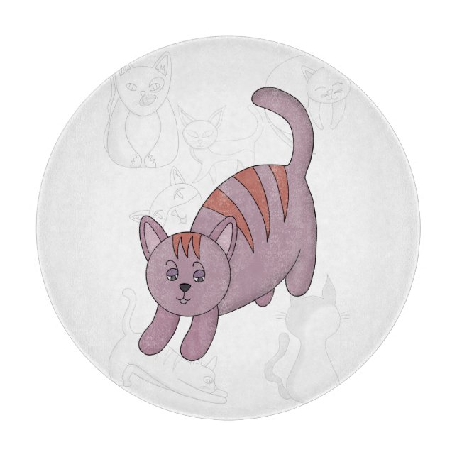 Katt som får redo att hoppa över täcket för duntäc (Framsidan)