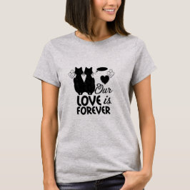 Katt som firar Alla hjärtans dag. T Shirt