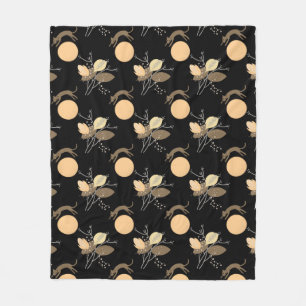 Katt som flyger över måne Fleece Blanket