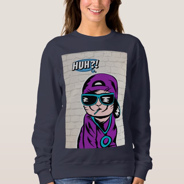 Katt som frågar t shirt (Framsida)