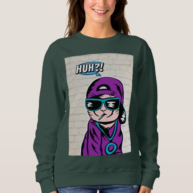 Katt som frågar t shirt (Framsida)