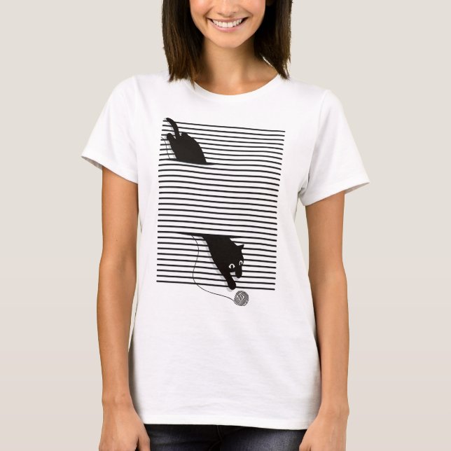 Katt som går t shirt (Framsida)