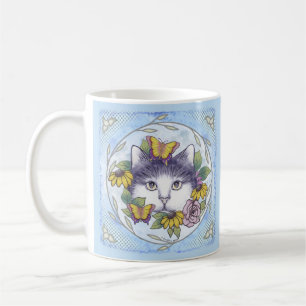Katt som gömmer sig-mugg kaffemugg
