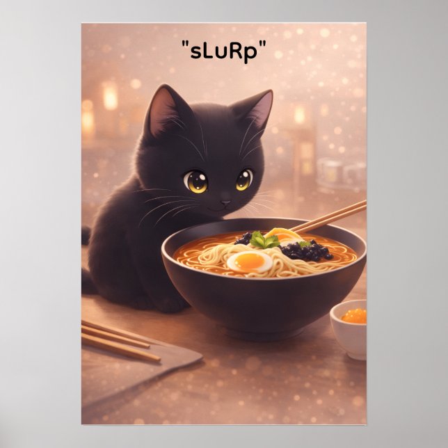 Katt som gör ramen klockan 03:00 Poster (Framsidan)