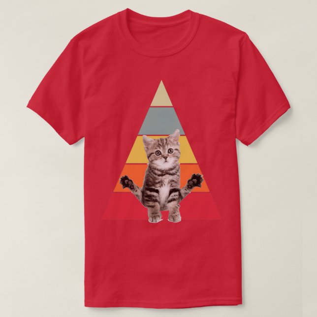 Katt som gör yoga Meditation Cat Yoga Pose T Shirt (Design framsida)