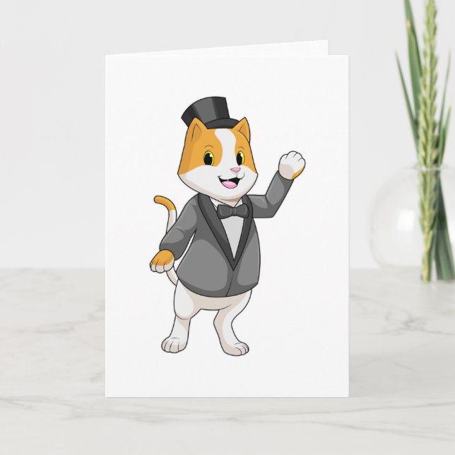 Katt som Groom med menyfliksområdet Kort (Framsida)