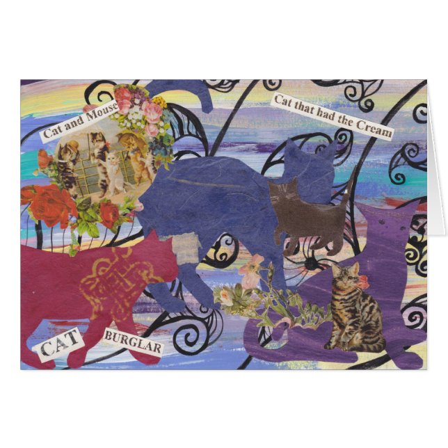 Katt som hade krämen hälsningskort (Framsidan Horizontal)